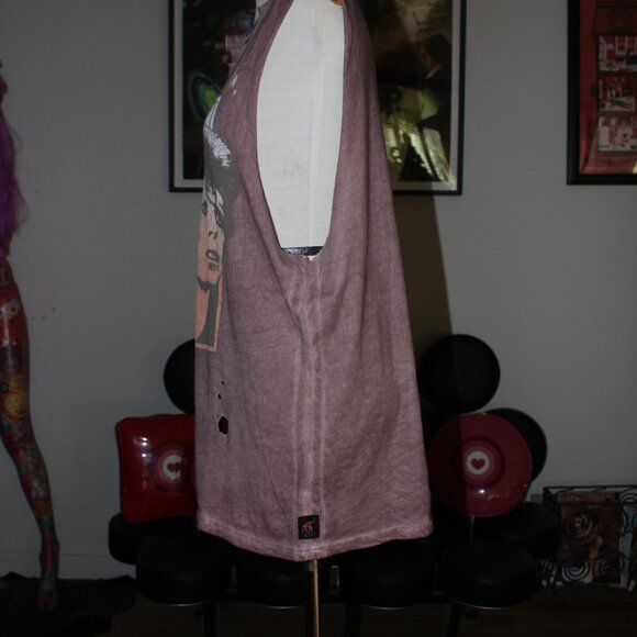 Trunk Ltd David Bowie T Shirt L Distressed Brown - Picture 3 of 9